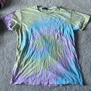 size small  pretty little thing oversized tie dye t shirt with